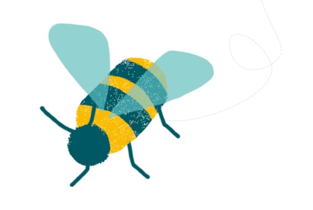 Hummel Polly Landesgartenschau Wangen im Allgäu 2024: Grafik Hummel
