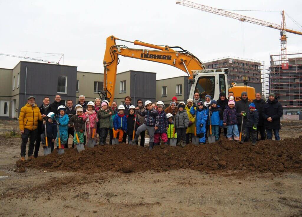 Spatenstich für Kindergarten in Auwiesen - Landesgartenschau Wangen 2024