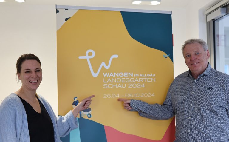 Wolf Grünenwald Und Lisa Hildebrand von der Landesgartenschau Wangen 2024 GmbH