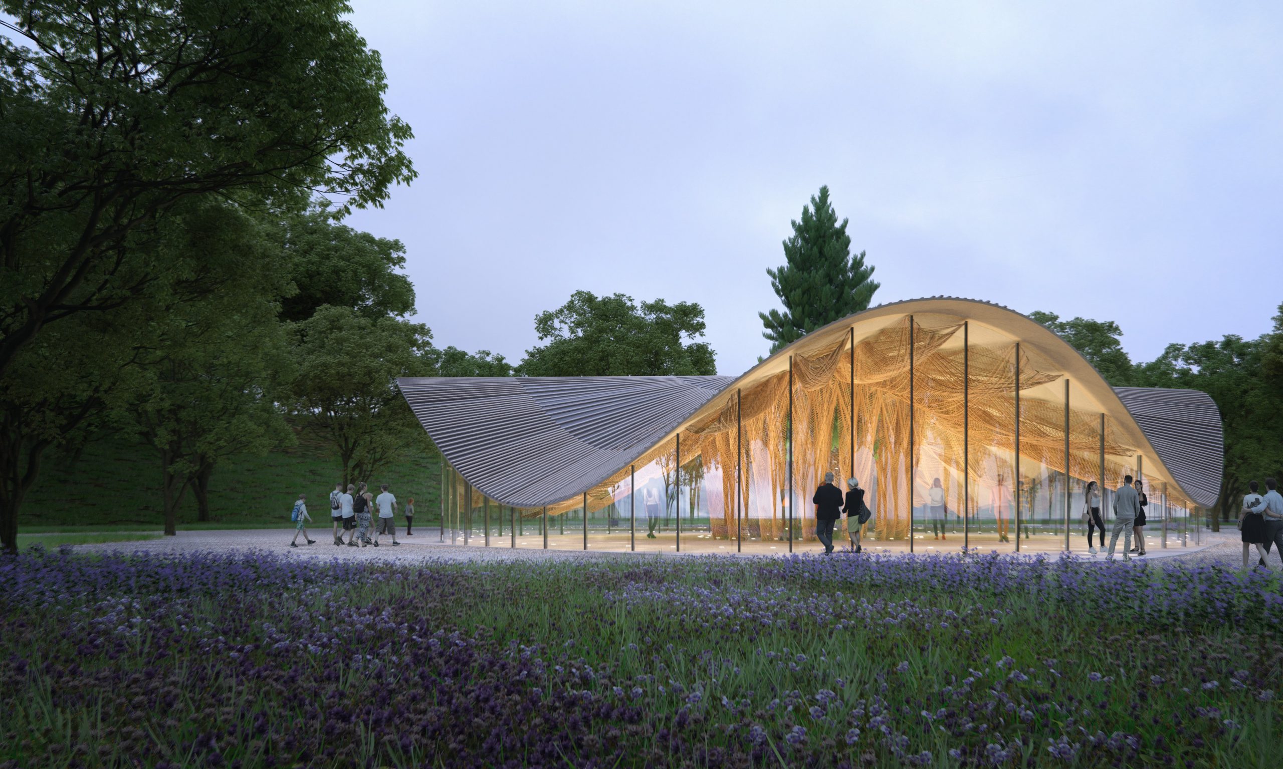Visualisierung Holz-Naturfaser-Pavillon ©Uni Stuttgart