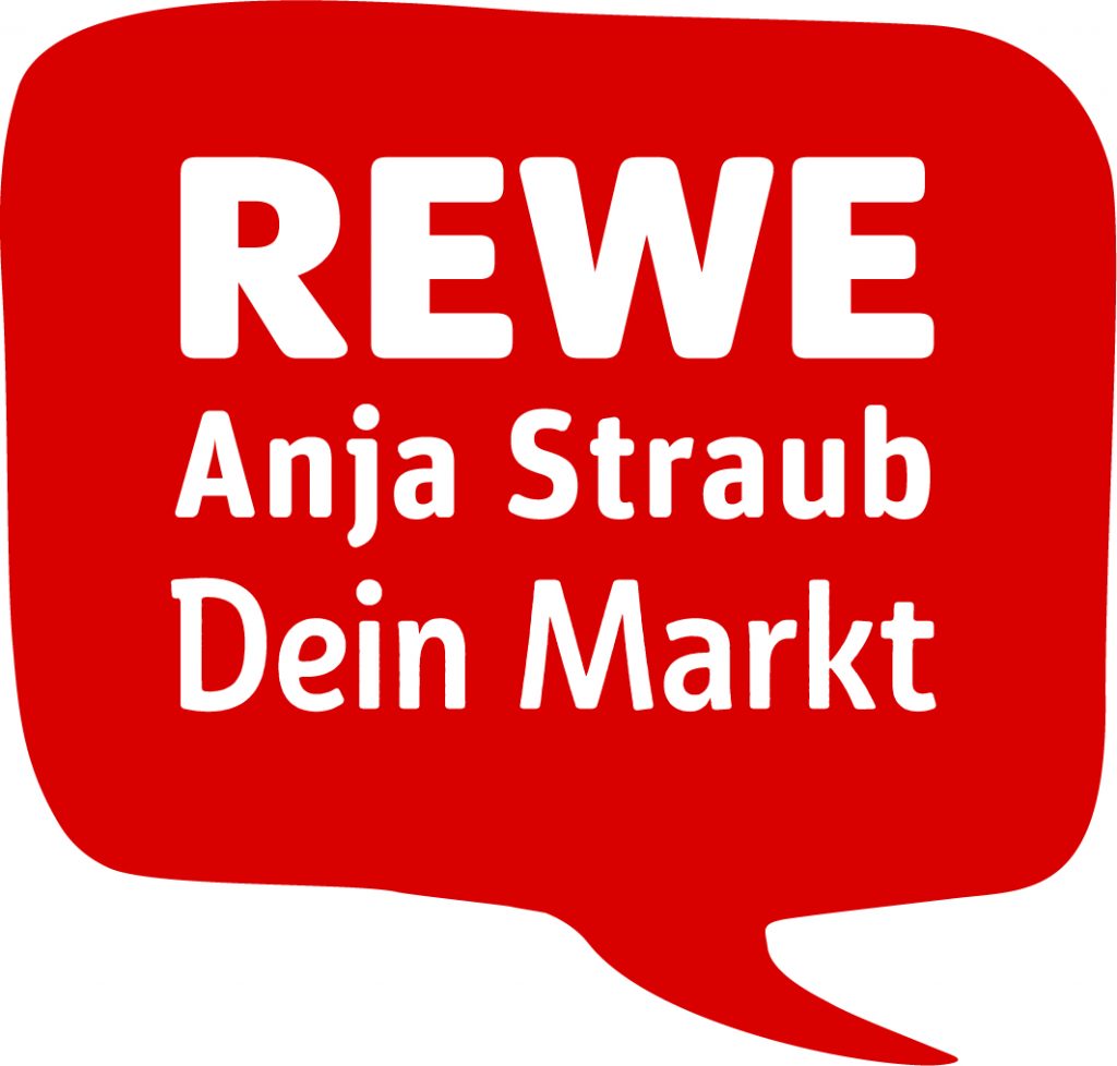 Logo REWE mit der Aufschrift: REWE Anja Straub - Dein Markt