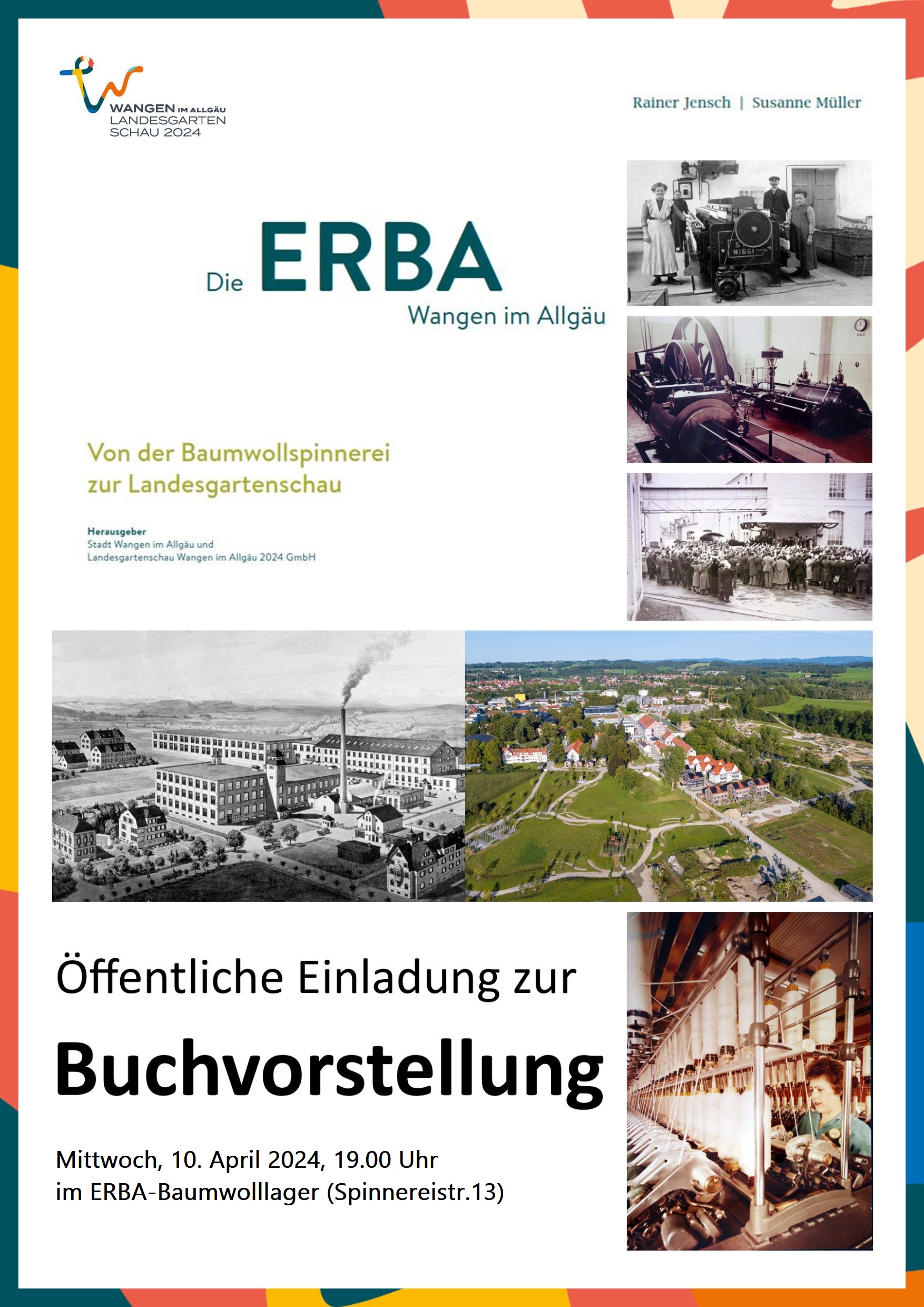 Plakat Buchvorstellung Die ERBA Wangen 10.04.2024